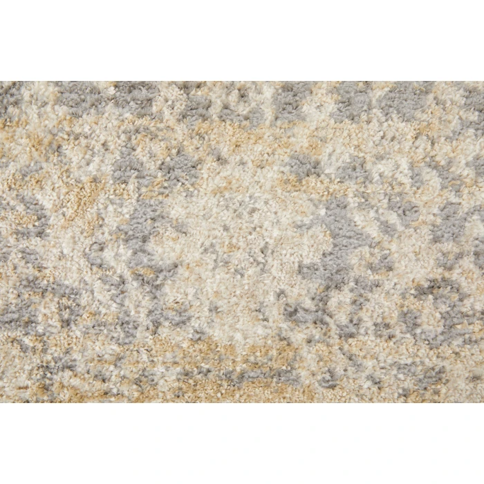 Feizy Camellia Casual Floral & Botanical, Gray/Ivory, 4'-3" x 6'-3" Accent Rug