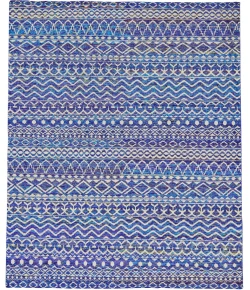 Feizy Sattika Blue/White/Purple 7046202F 7ft.9in. x 9ft.9in. Rect. Rug