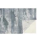 Feizy Atwell Contemporary Abstract Dot Area Rug, Teal/Silver Gray, 5ft-3in x 7ft-6in