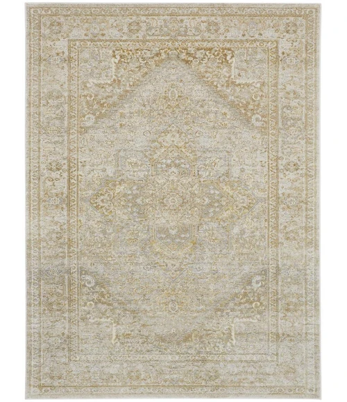 Feizy Aura Classic Oriental, Ivory/Gold, 8' x 10' Area Rug