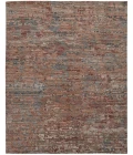 Feizy Conroe Luxe Abstract Hand-Knot Rug, Copper/Blue/Henna, 2ft x 3ft Accent Rug