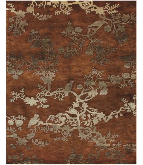 Feizy Bodhi Brown/Orange/Silver 5046033F 8ft.6in. x 11ft.6in. Rect. Rug