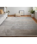 Feizy Anya Industrial Abstract, Ivory/Gray, 2' x 3' Area Rug