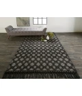 Feizy Phoenix Farmhouse Diamond, Black/Ivory, 7'-9" x 9'-9" Area Rug