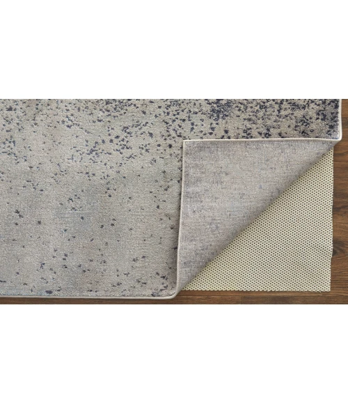 Feizy Astra Industrial Abstract, Ivory/Blue, 12' x 15' Area Rug