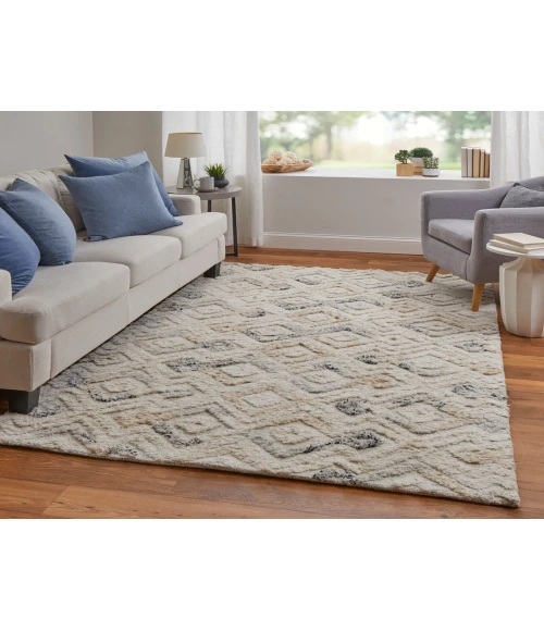 Feizy Anica IVORY/BLUE ANC8004F 6 ft. X 9 ft. Rectangle Rug