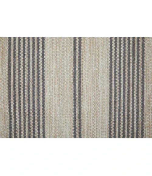 Feizy Duprine Casual Stripes, Gray/Ivory, 4' x 6' Accent Rug