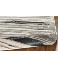 Feizy Micah Industrial Abstract, Silver/Gray/Black, 3'-11" x 6' Accent Rug