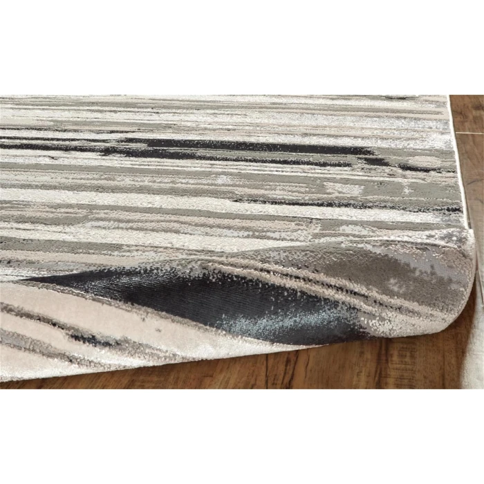 Feizy Micah Industrial Abstract, Silver/Gray/Black, 13' x 20' Area Rug