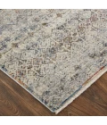 Feizy Kaia Rustic Distressed, Tan/Ivory/Blue, 2'-6" x 12' Runner