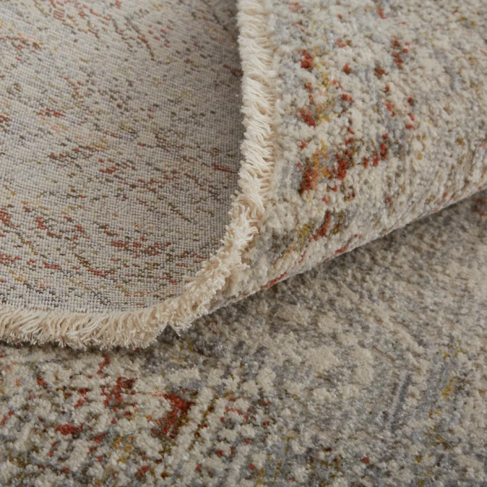 Feizy Kaia Casual Distressed, Tan/Ivory/Orange, 2'-6" x 8' Runner