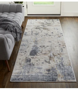Feizy Laina 39GHF BLUE/IVORY Area Rug 3 ft. X 10 ft. Runner