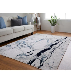 Feizy Indio 39GWF IVORY/BLUE Area Rug 8 ft. X 10 ft. Rectangle