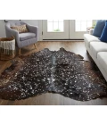 Feizy Ellyse Cabin & Lodge Animal Print, Silver/Brown, Large Shaped Rug