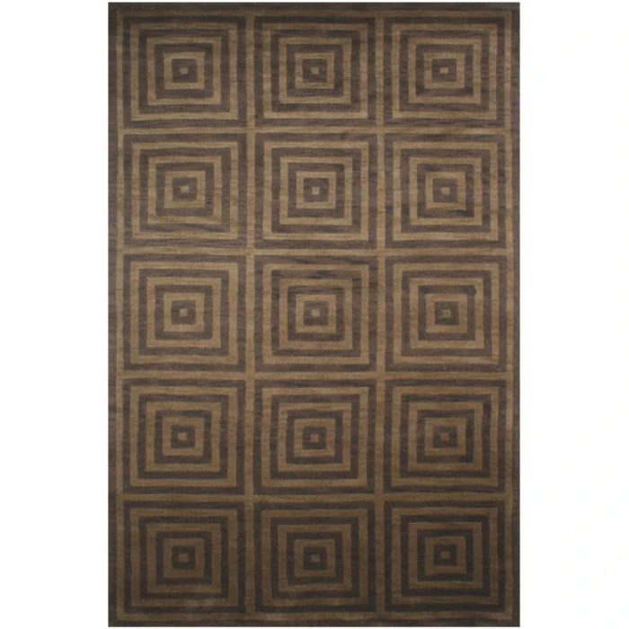 Feizy Pyramid Gold/Red 3687268F 3ft.6in. x 5ft.6in. Rect. Rug