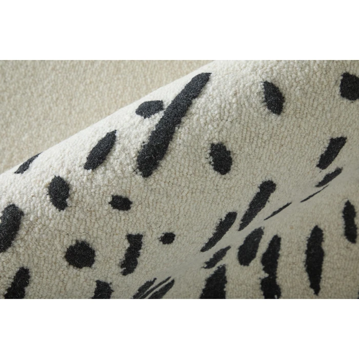 Feizy Winston Ivory/Black WNS8B06F 5ft. x 8ft. Rect. Rug