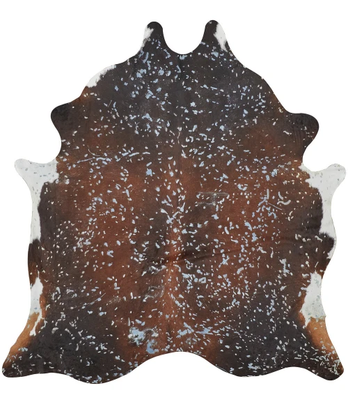 Feizy Ellyse Cabin & Lodge Animal Print, Blue/Brown, Large Shaped Rug