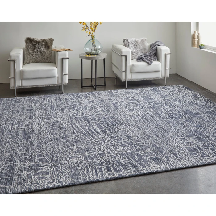 Feizy Whitton Industrial Abstract, Black/Gray/Ivory, 2' x 3' Area Rug