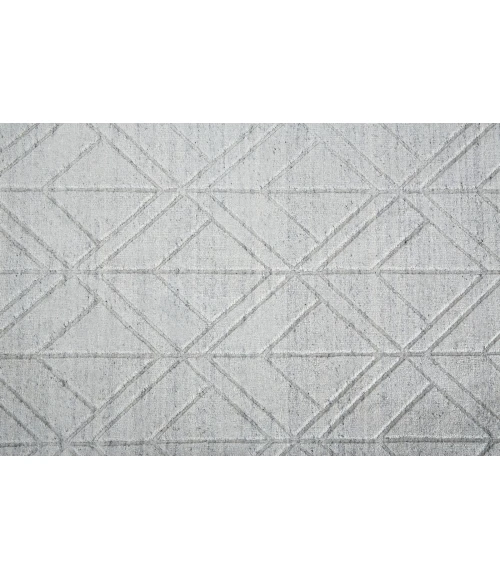 Feizy Karina Luxe Hand Knot Botanical Accent Rug, Blue/Cool Gray, 12ft x 15ft