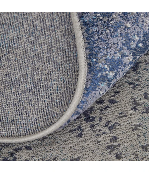 Feizy Astra Industrial Abstract, Ivory/Blue, 12' x 15' Area Rug