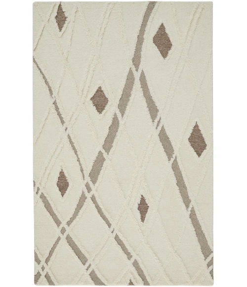 Feizy Anica Moroccan Wool Tufted Accent Rug, Boho Moroccan, Ivory/Beige, 2ft x 3ft