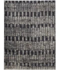 Feizy Kano Industrial Geometric, Gray/Black/Ivory, 8'-9" x 8'-9" Round Rug