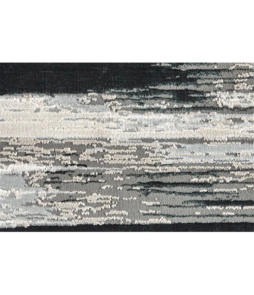 Feizy Micah Industrial Abstract, Black/Silver/Gray, 9'-2" x 12' Area Rug