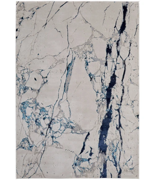 Feizy Indio Modern Ivory/Blue Rug, 10' X 13'-2" Area Rug