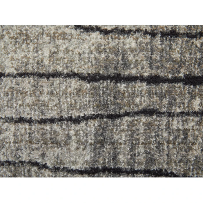 Feizy Kano Industrial Abstract, Gray/Black/Taupe, 2'-7" x 8' Runner