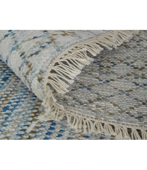 Feizy Branson Casual Solid, Blue/Ivory/Brown, 2' x 3' Accent Rug