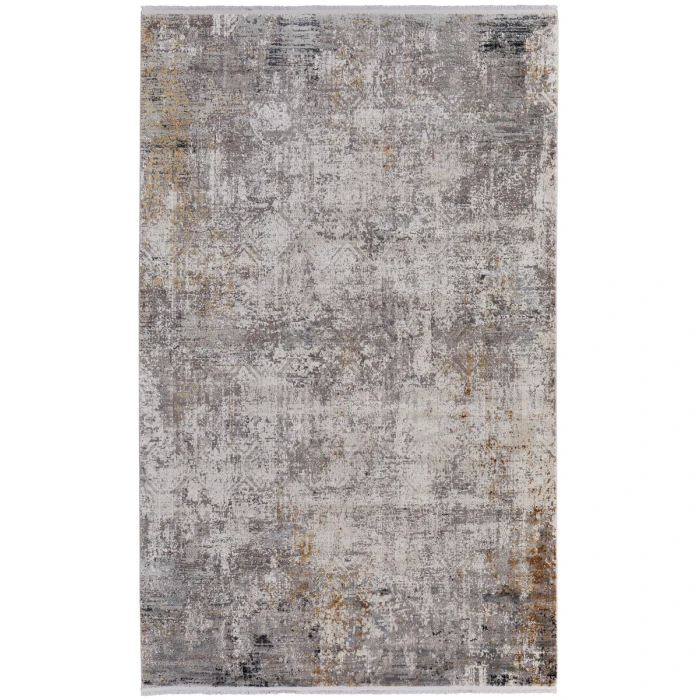 Feizy Cadiz Industrial Abstract, Ivory/Taupe/Gray, 12' x 18' Area Rug