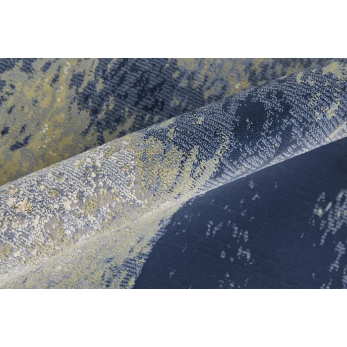 Feizy Clio Casual Abstract, Blue/Green/Ivory, 9' x 12' Area Rug