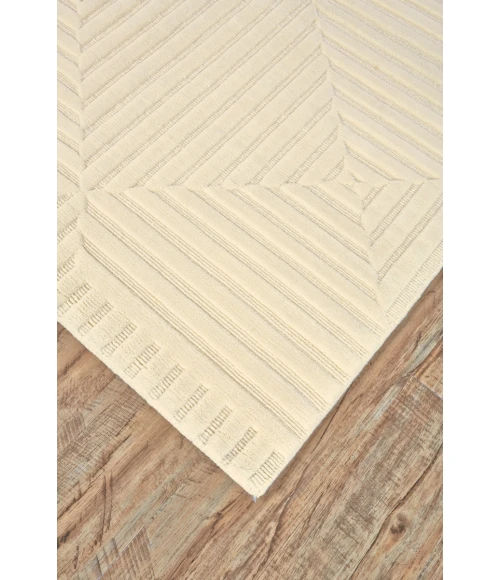 Feizy Channels Global Geometric, Ivory, 9'-6" x 13'-6" Area Rug