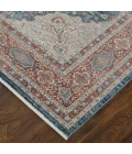 Feizy Marquette Bohemian & Eclectic Medallion, Gray/Red/Blue, 2'-8" x 10' Runner