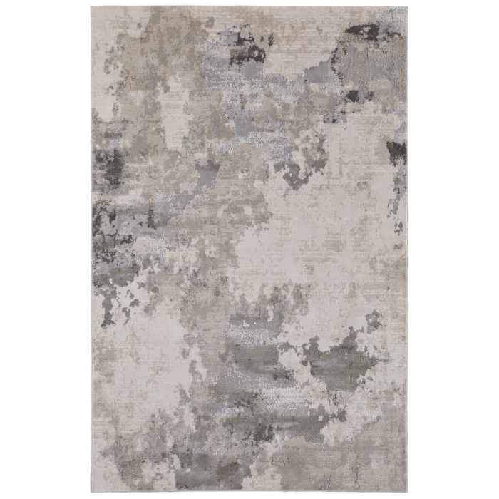 Feizy Prasad Casual Watercolor, Ivory/Gray, 8' x 11' Area Rug