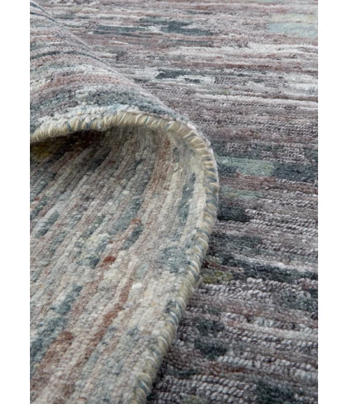 Feizy Conroe Luxe Abstract Hand-Knot Area Rug, Lilac/Blue/Gray, 8ft-6in x 11ft-6in