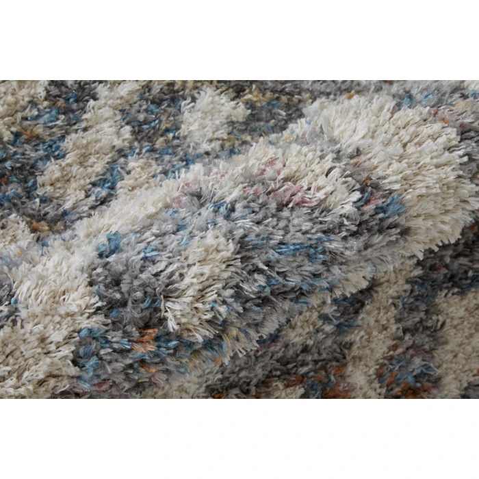 Feizy Mynka Global Diamond, Ivory/Gray/Taupe, 10' x 14' Area Rug