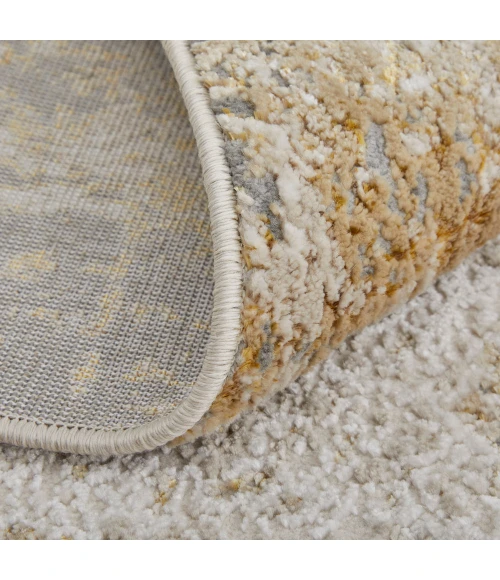 Feizy Aura Luxury & Glam Abstract, Ivory/Brown/Gray, 1'-8" x 2'-10" Accent Rug