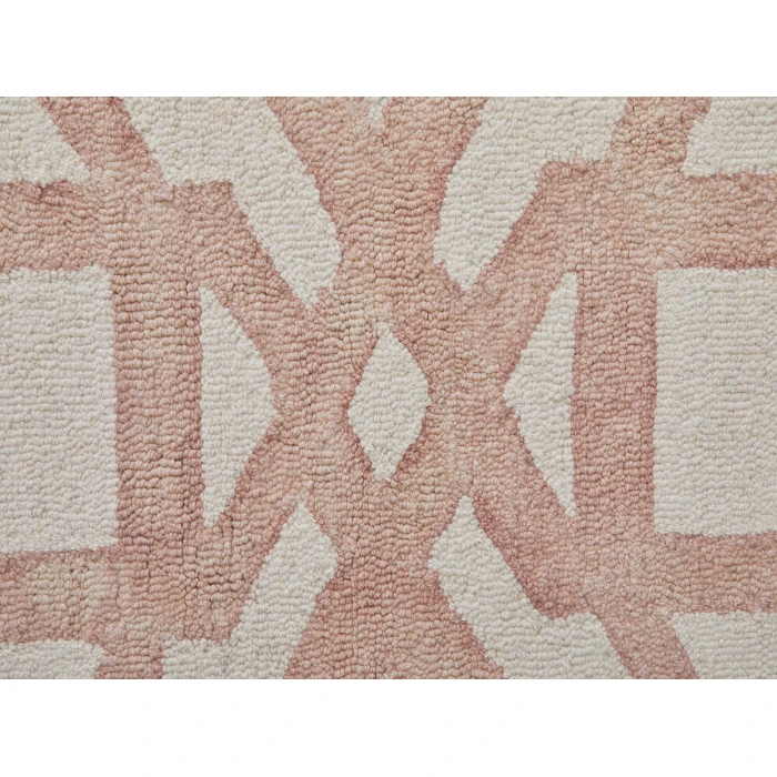Feizy Lorrain Mid-Century Modern Geometric, Ivory/Pink/Tan, 9'-6" x 13'-6" Area Rug