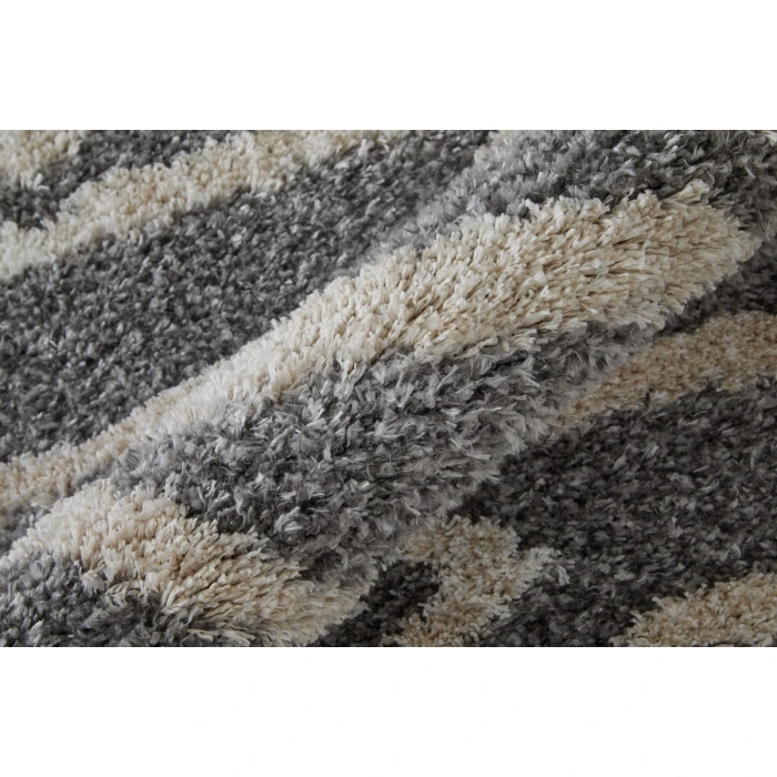 Feizy Mynka Bohemian & Eclectic Diamond, Gray/Ivory, 4' x 6' Accent Rug