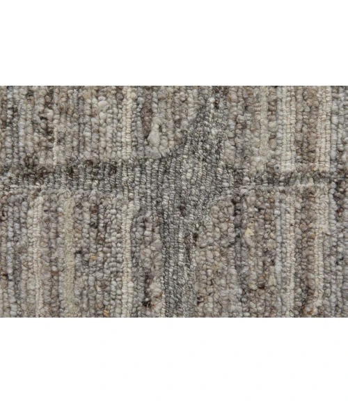 Feizy Navaro Scandinavian Abstract, Gray/Ivory/Taupe, 2'-6" x 10' Runner