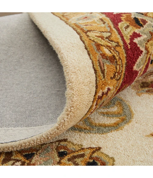 Feizy Wagner Classic Oriental, Tan/Gold/Red, 5' x 8' Area Rug