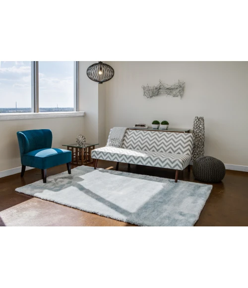 Feizy Marbury Casual Solid, Blue/Ivory, 9'-6" x 13'-6" Area Rug