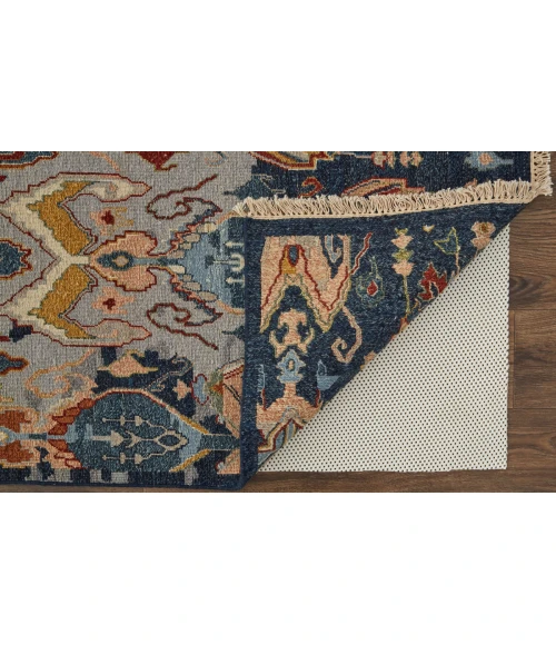 Feizy Leylan Bohemian & Eclectic Ikat, Blue/Gray/Tan, 11'-6" x 15' Area Rug