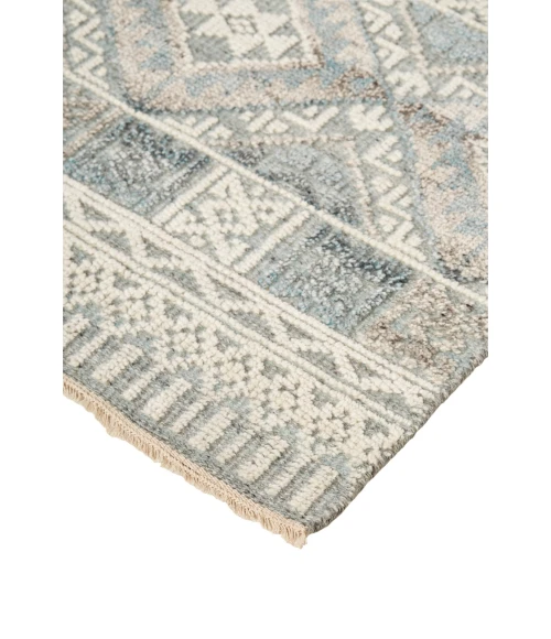 Feizy Payton GRAY/BLUE 9806495F 2 ft. X 2 ft. Square Rug