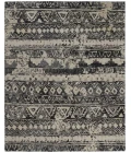 Feizy Palomar Luxe Hand-Knot Area Rug, Charcoal Gray/Light Beige, 7x9in x 9x9in