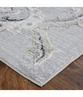 Feizy Macklaine Transitional Metallic Rug,Silver Gray/Ivory, 10ft x 13ft-2in Area Rug