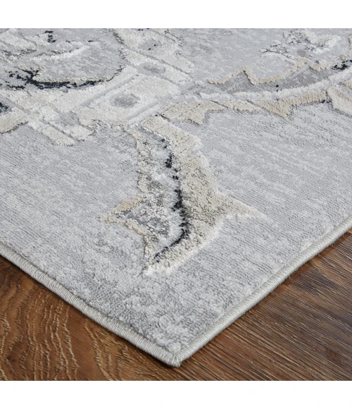 Feizy Macklaine Transitional Metallic Rug,Silver Gray/Ivory, 10ft x 13ft-2in Area Rug