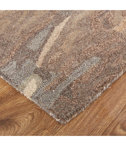 Feizy Amira Contemporary Watercolor Rug, Biscuit Tan/Morel Brown, 5ft x 8ft Area Rug