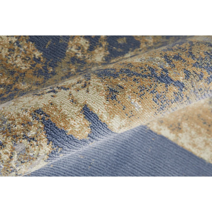 Feizy Clio Casual Abstract, Blue/Gray/Tan, 2' x 3' Accent Rug
